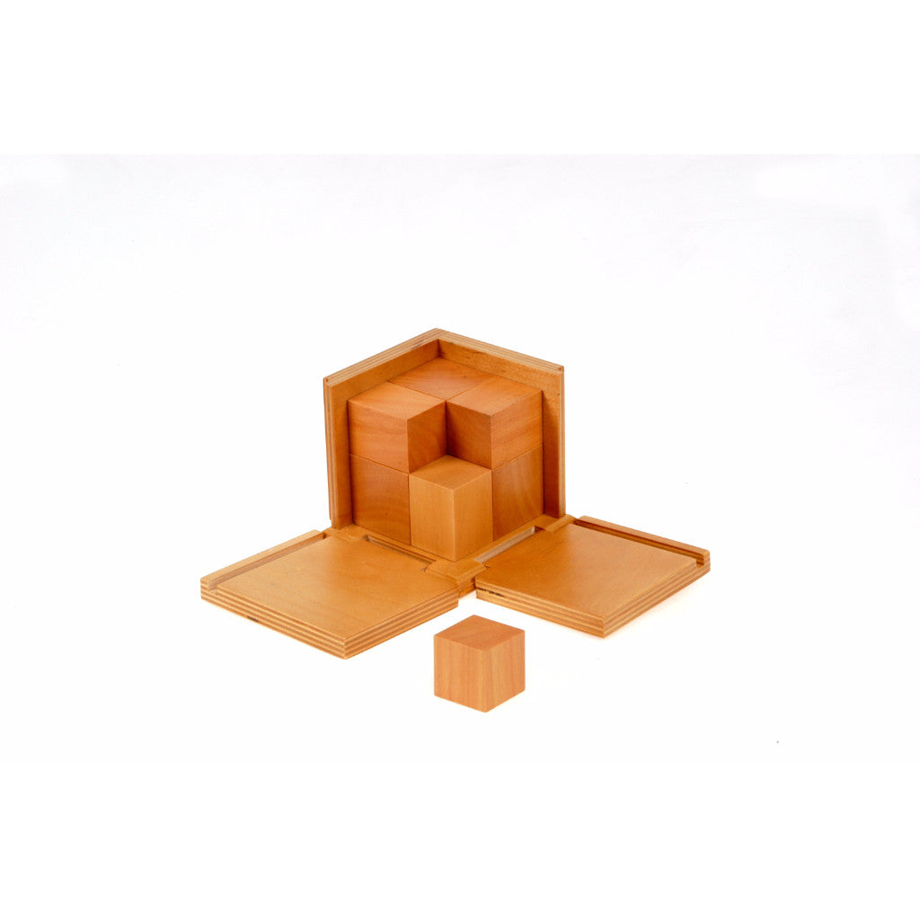 Alison's Montessori Materials, Imported, Mathematics, Premium Quality, Binomial Cube - Natural Finish