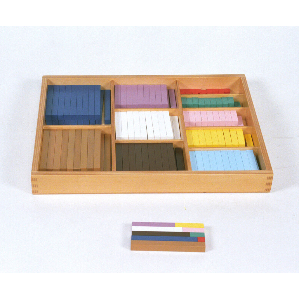 Alison's Montessori Materials, Imported, Mathematics, Premium Quality, Coloured counting bars: 20 bars for the numbers 1-10