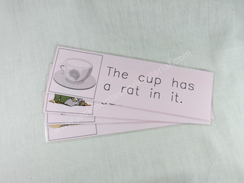 JACK Montessori Materials, Local, Language, Premium Quality, Pink Sentences (5)