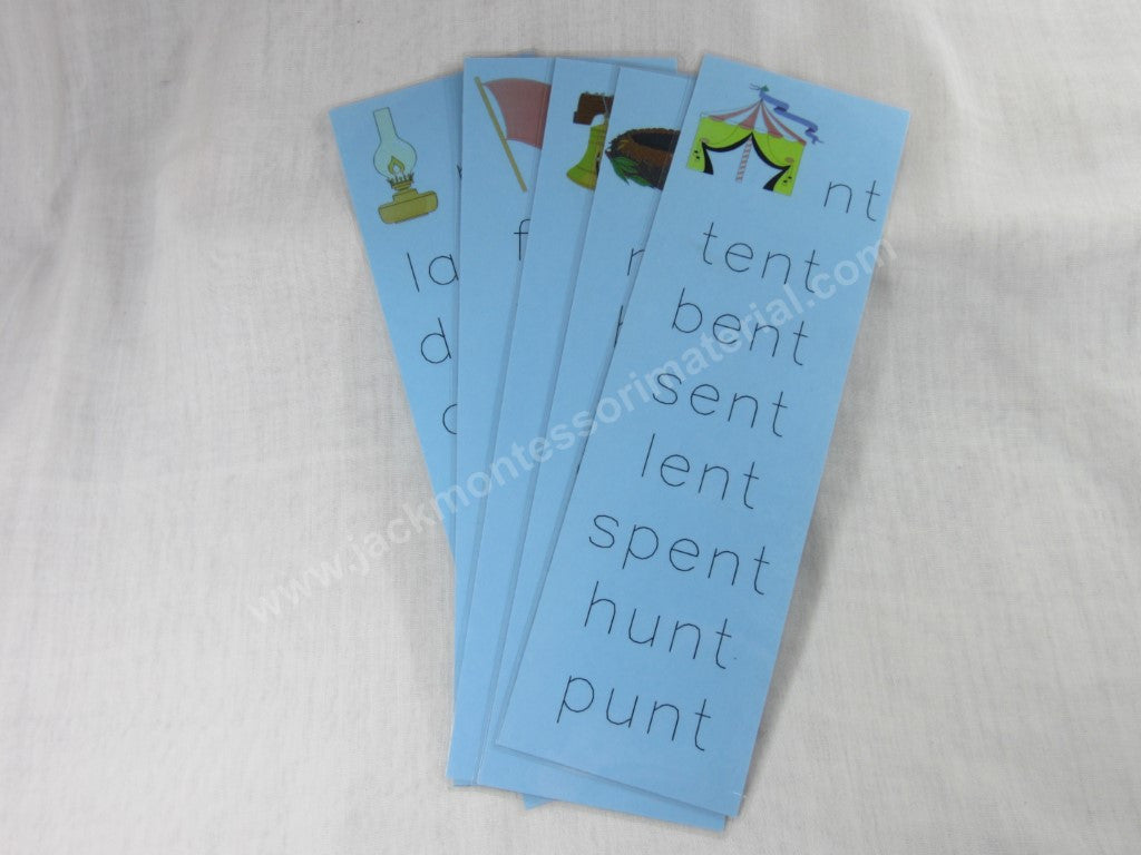 JACK Montessori Materials, Local, Language, Premium Quality, Blue word lists (5)