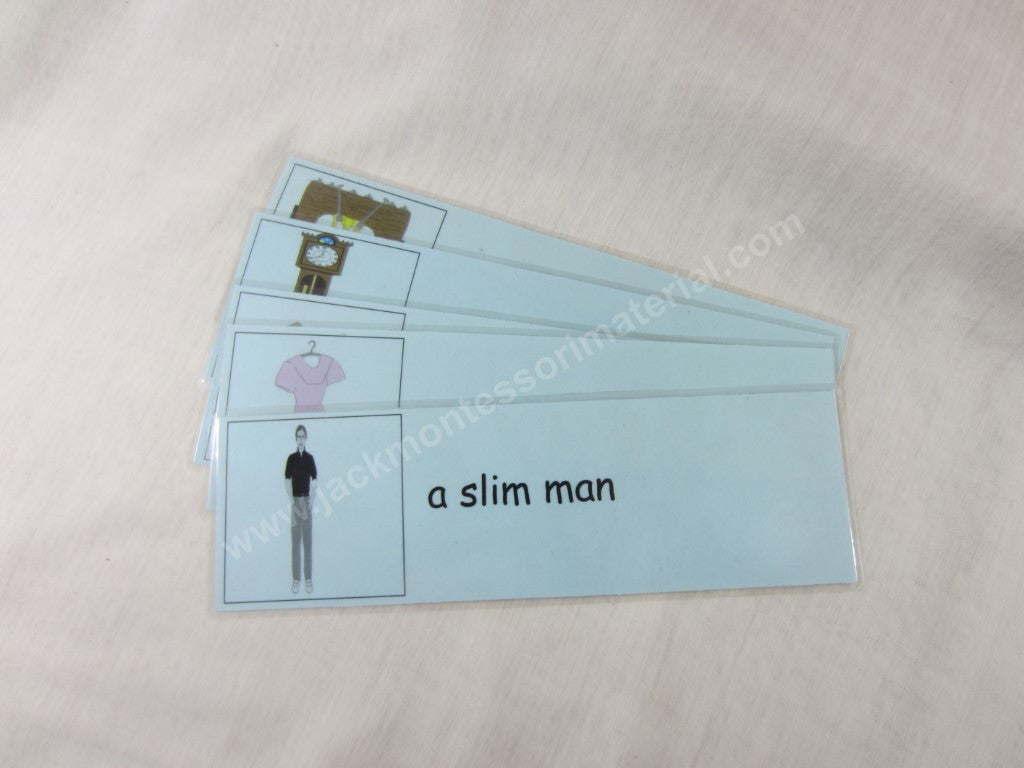 JACK Montessori Materials, Local, Language, Premium Quality, Blue phrases (5)