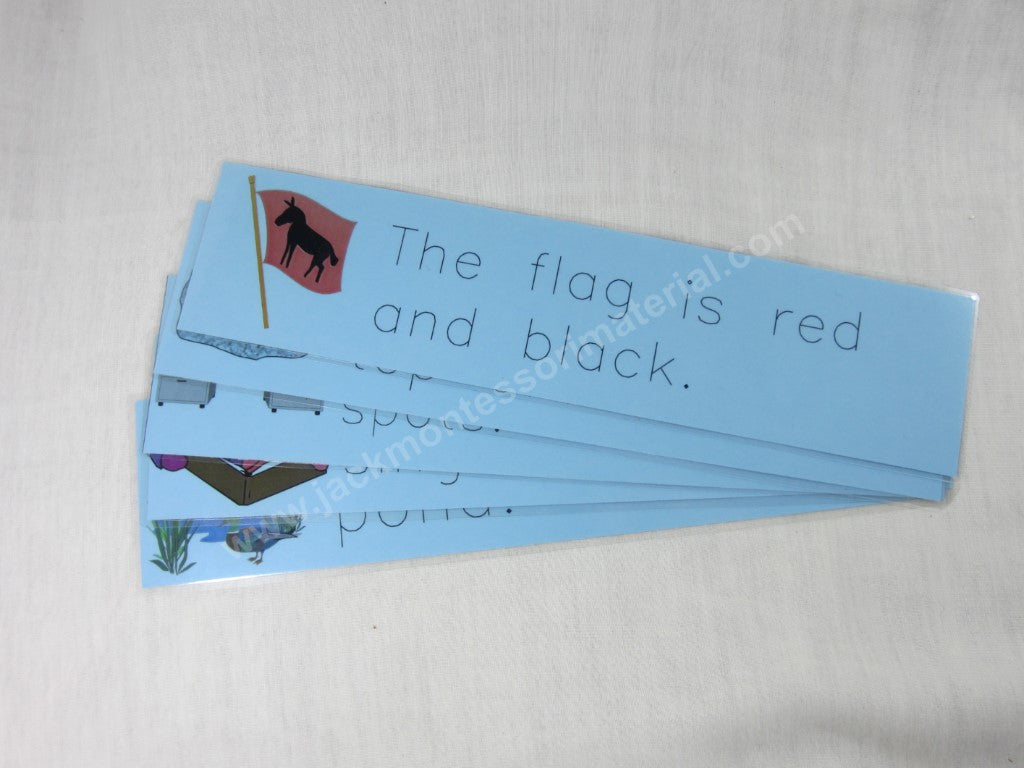 JACK Montessori Materials, Local, Language, Premium Quality, Blue sentences (5)
