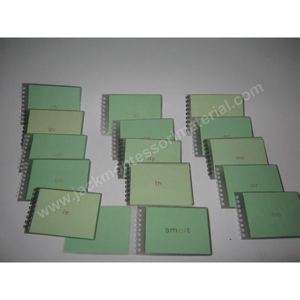 JACK Montessori Materials, Local, Language, Premium Quality, Green booklets (15)