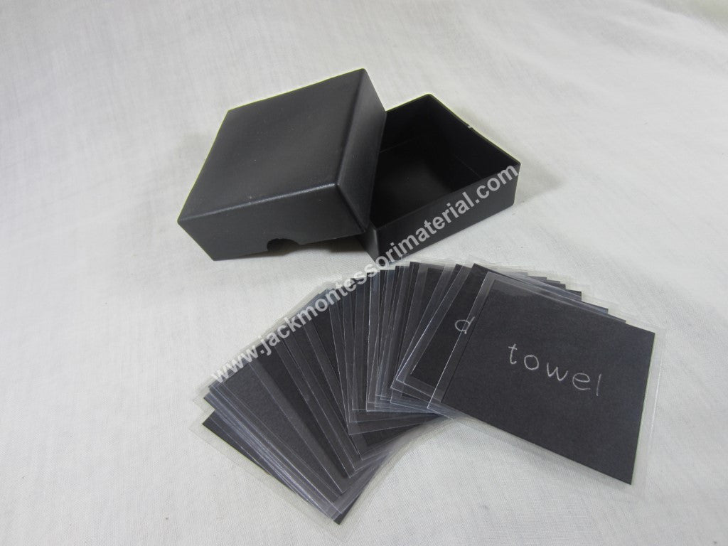 JACK Montessori Materials, Local, Language, Premium Quality, Noun box 2 (word cards) (Includes 1 Plastic Box)