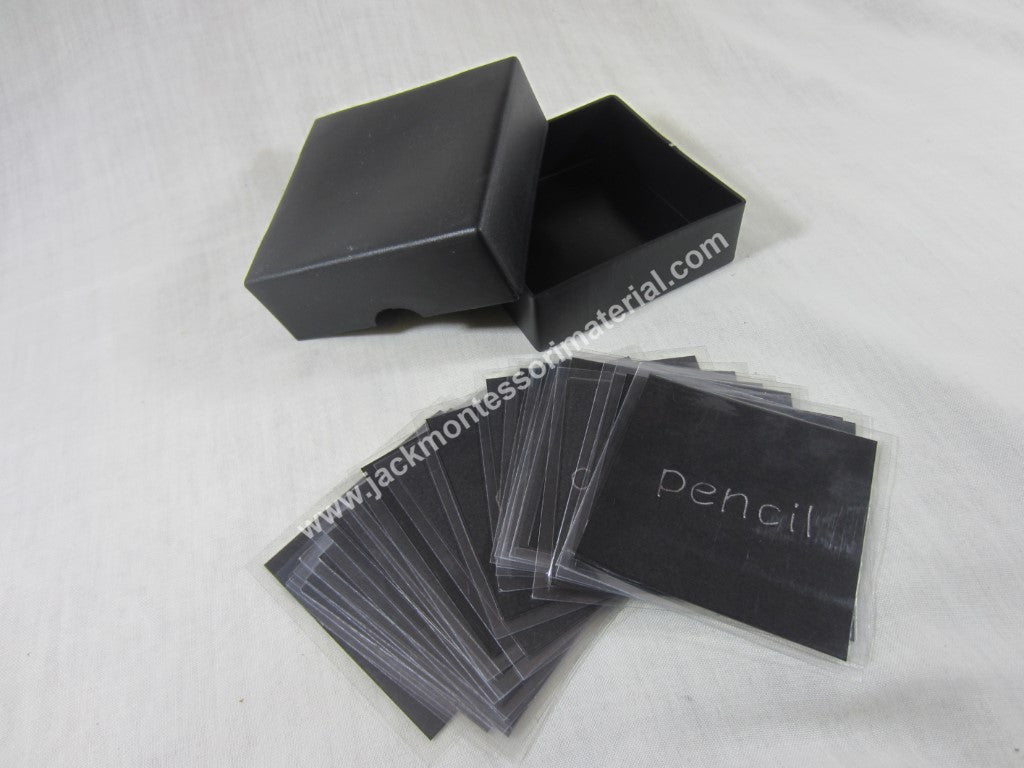 JACK Montessori Materials, Local, Language, Premium Quality, Noun box 3 (word cards) (Includes 1 Plastic Box)
