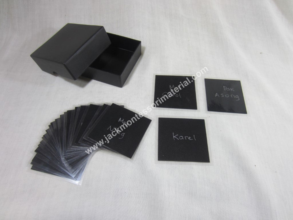 JACK Montessori Materials, Local, Language, Premium Quality, Noun box 4 (word cards) (Includes 1 Plastic Box)