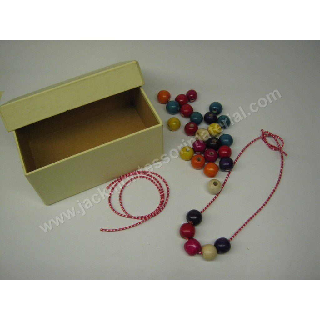 JACK Montessori Materials, Local, Practical Life, Premium Quality, Medium Bead Threading Activity