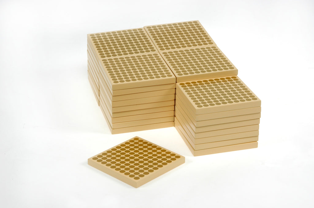Alison's Montessori Materials, Imported, Mathematics, Premium Quality, 45 Wooden Squares