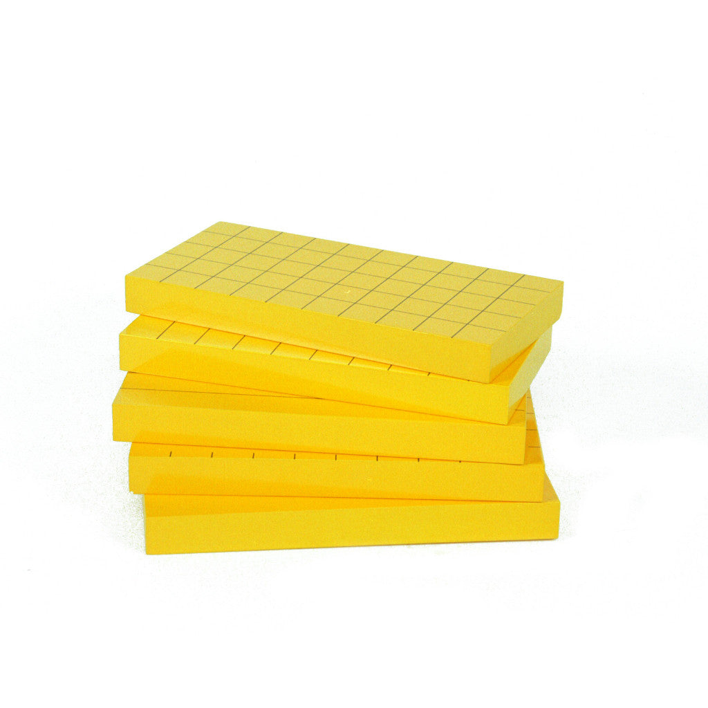Alison's Montessori Materials, Imported, Mathematics, Premium Quality, Five Yellow Prisms