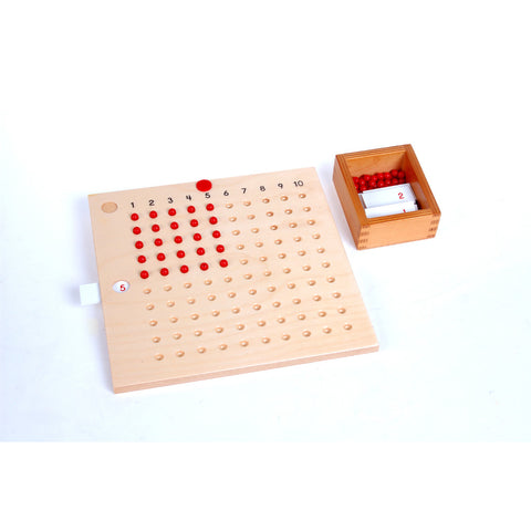 Alison's Montessori Materials, Imported, Mathematics, Premium Quality, Multiplication Board Set