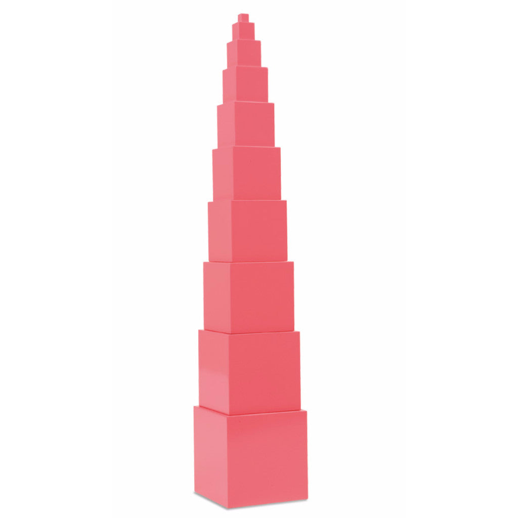 Alison's Montessori Materials, Imported, Sensorial, Premium Quality, Pink Tower
