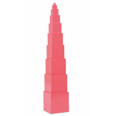 Alison's Montessori Materials, Imported, Sensorial, Premium Quality, Pink Tower