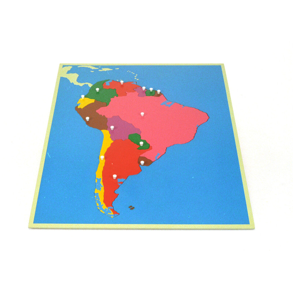 Alison's Montessori Materials, Imported, Geography, Premium Quality, Puzzle Map South America