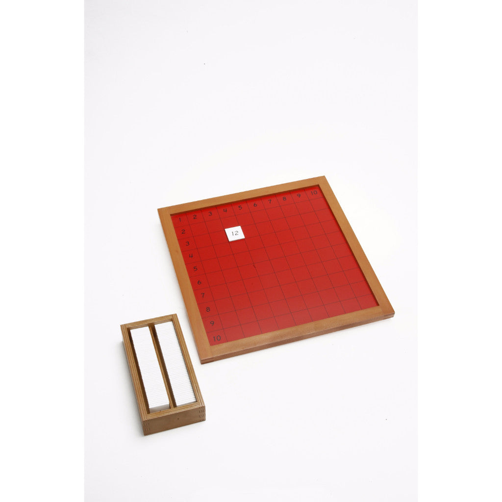 Alison's Montessori Materials, Imported, Mathematics, Premium Quality, Pythagoras Board with wooden answer chips in a box