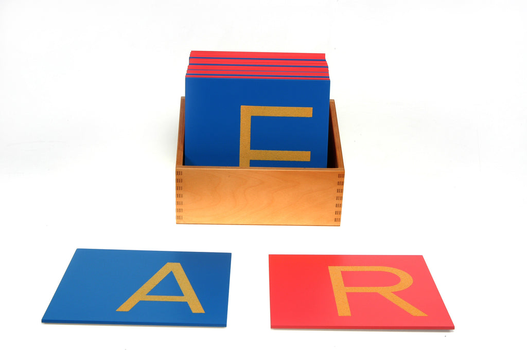 Alison's Montessori Materials, Imported, Language, Premium Quality, Sandpaper Capitals - Print with display stand