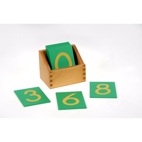 Alison's Montessori Materials, Imported, Mathematics, Premium Quality, Sandpaper Numerals 0-9 in a  display stand