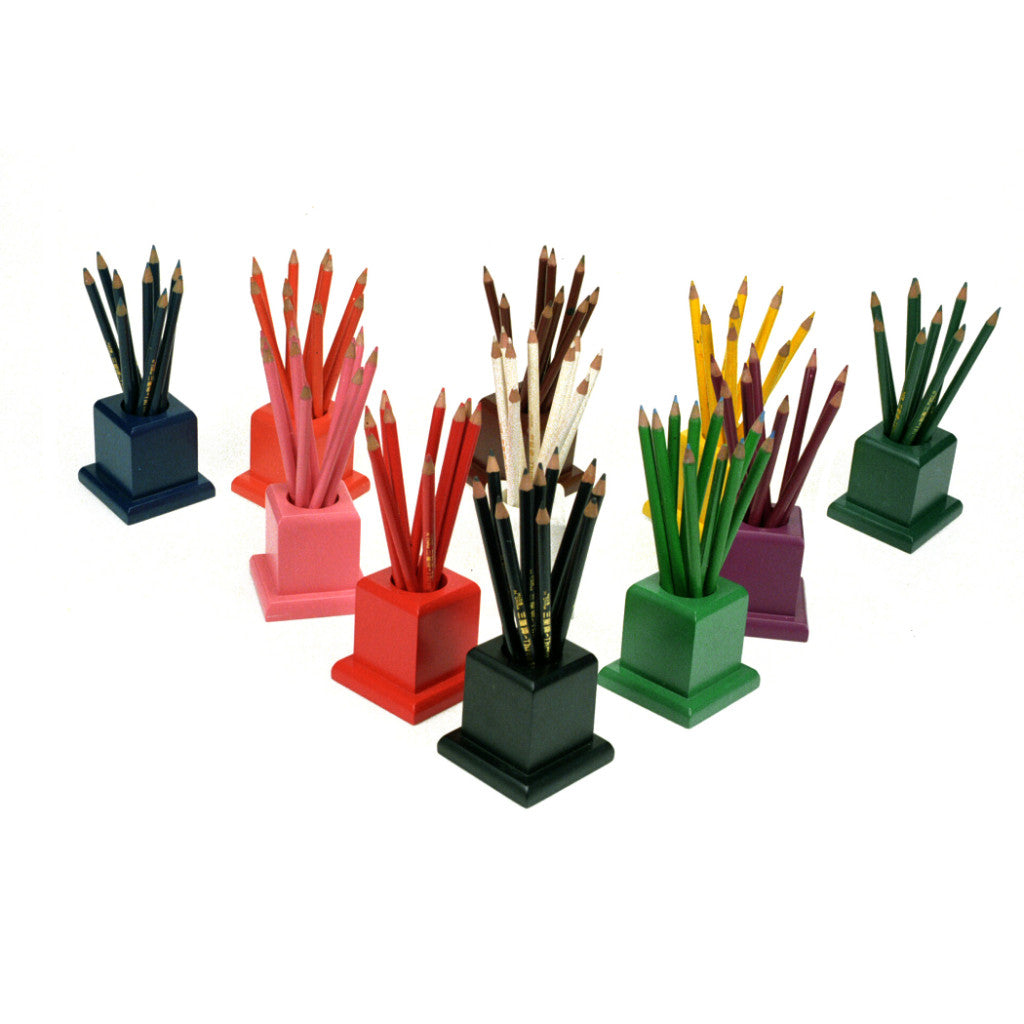Alison's Montessori Materials, Imported, Language, Premium Quality, Set of 11 Coloured Pencil Holders
