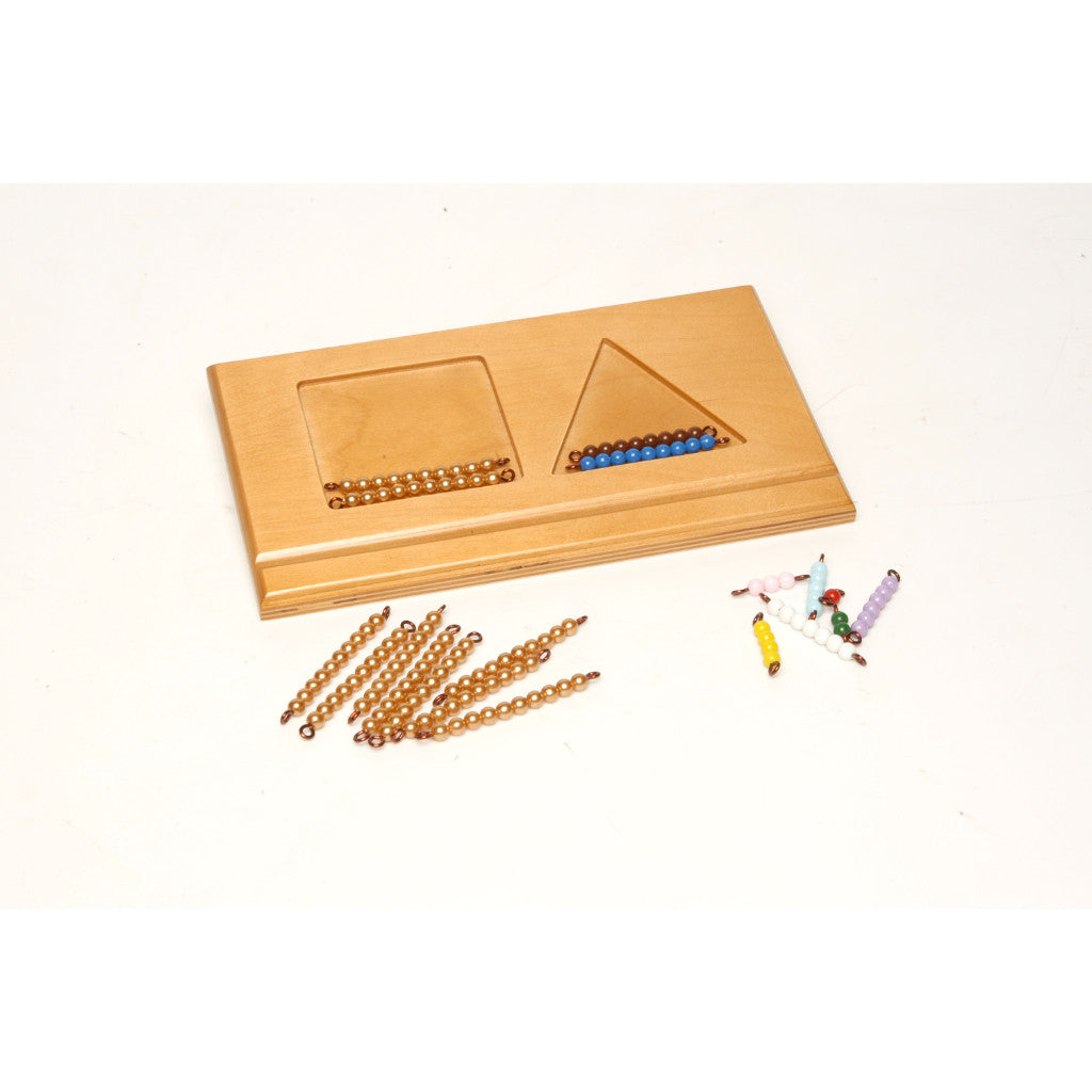 Alison's Montessori Materials, Imported, Mathematics, Premium Quality, Teen bead stair tray