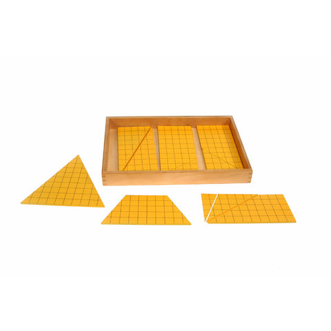 Alison's Montessori Materials, Imported, Mathematics, Premium Quality, Yellow Triangles for area
