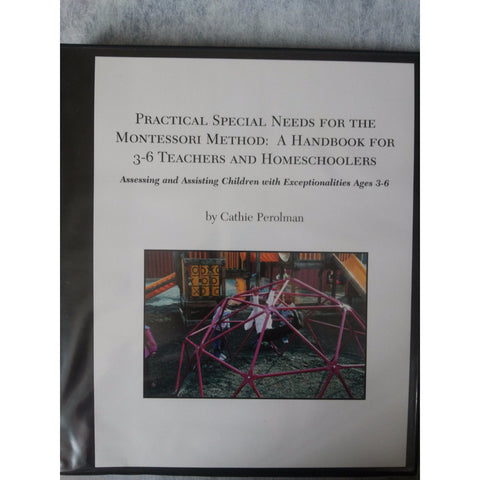 JACK Montessori Materials, Local, Book, Premium Quality, Practical Special Need for the Montessori Method; A handbook for 3-6 teachers & home schoolers