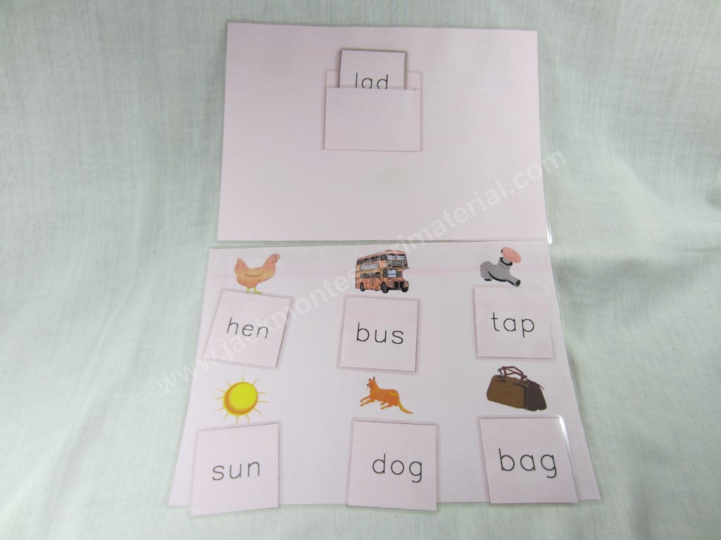 JACK Montessori Materials, Local, Language, Premium Quality, Pink Picture Cards (2)