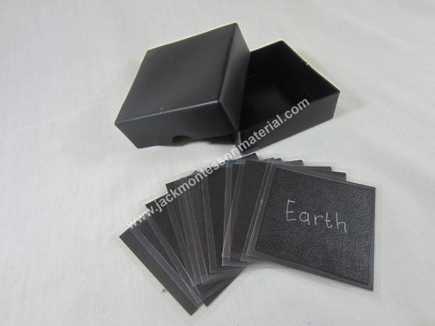 JACK Montessori Materials, Local, Language, Premium Quality, Noun box 6 (word cards) (Includes 1 Plastic Box)
