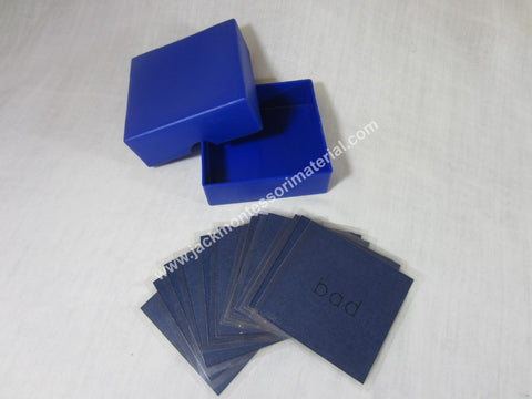 JACK Montessori Materials, Local, Language, Premium Quality, Adjective box 1 (word cards) (Includes 1 Plastic Box)