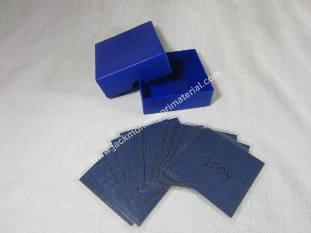 JACK Montessori Materials, Local, Language, Premium Quality, Adjective box 3 (word cards) (Includes 1 Plastic Box)