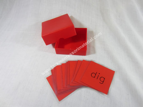 JACK Montessori Materials, Local, Language, Premium Quality, Verb box 1 (word cards) (Includes 1 Plastic Box)