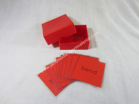 JACK Montessori Materials, Local, Language, Premium Quality, Verb box 2 (word cards) (Includes 1 Plastic Box)
