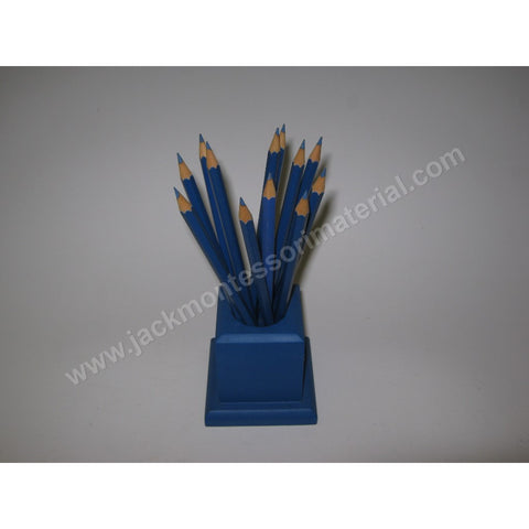 JACK Montessori Materials, Local, Language, Premium Quality, Pencil colours (set of 12 pcs) - Blue