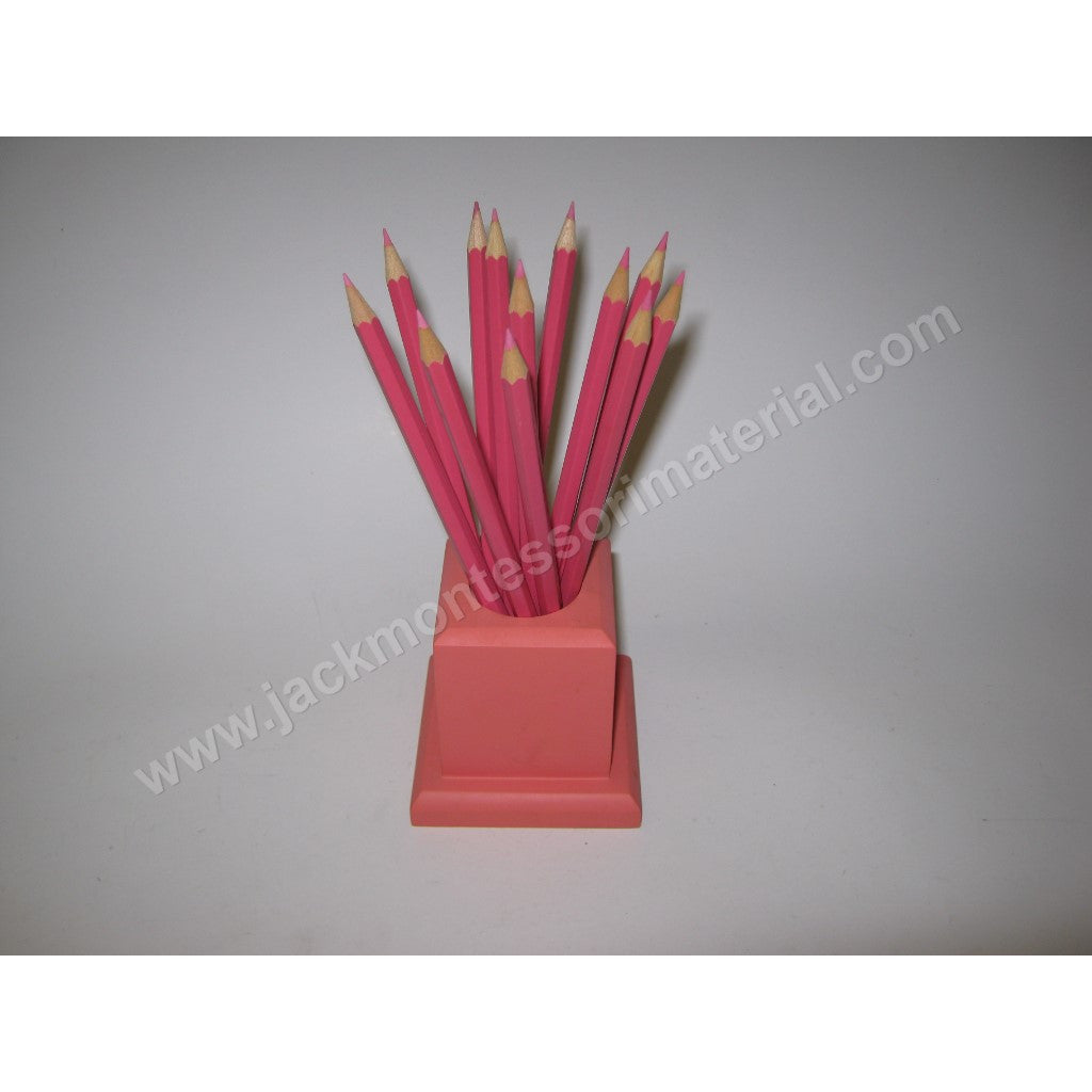 JACK Montessori Materials, Local, Language, Premium Quality, Pencil colours (set of 12 pcs) - Pink