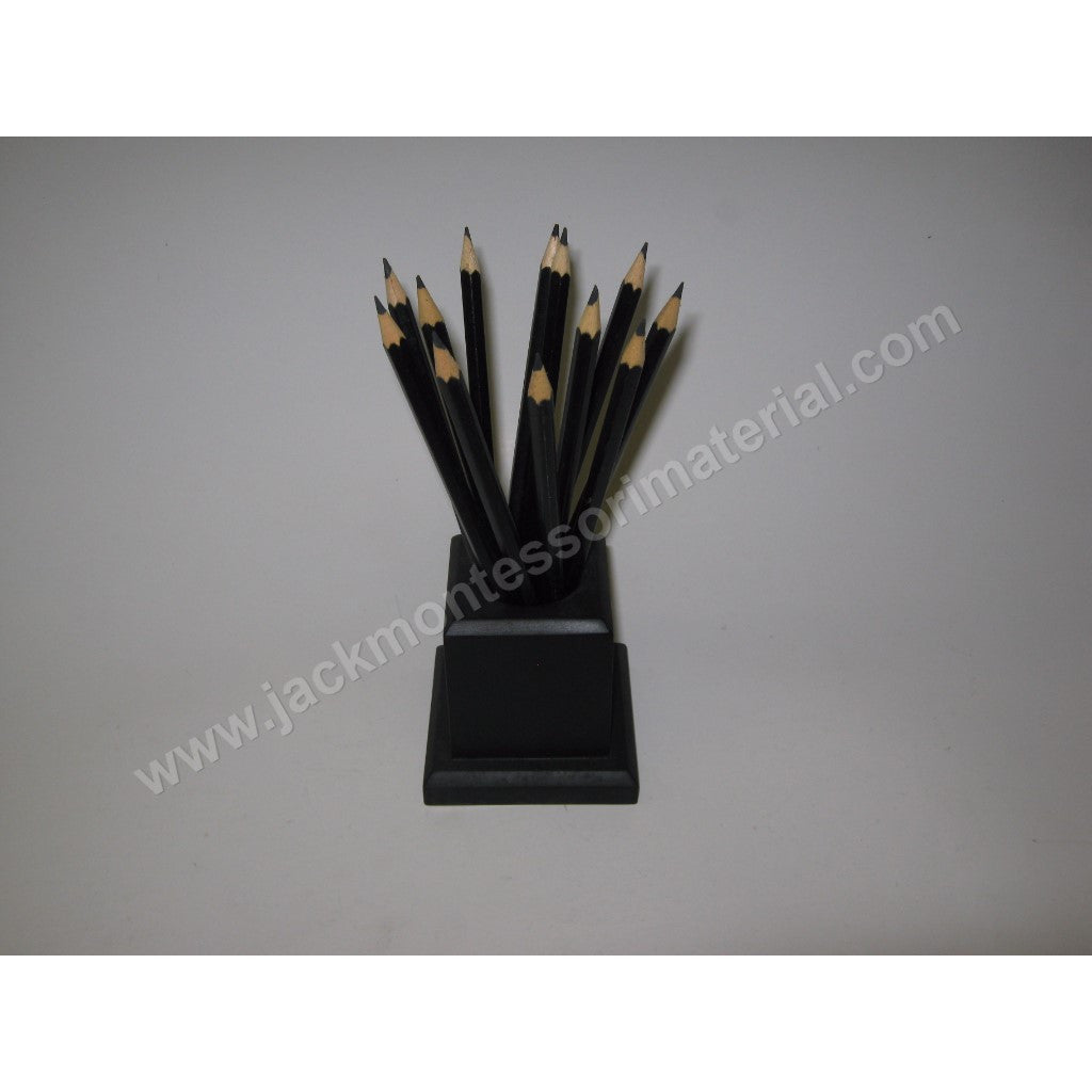 JACK Montessori Materials, Local, Language, Premium Quality, Pencil colours (set of 12 pcs) - Black